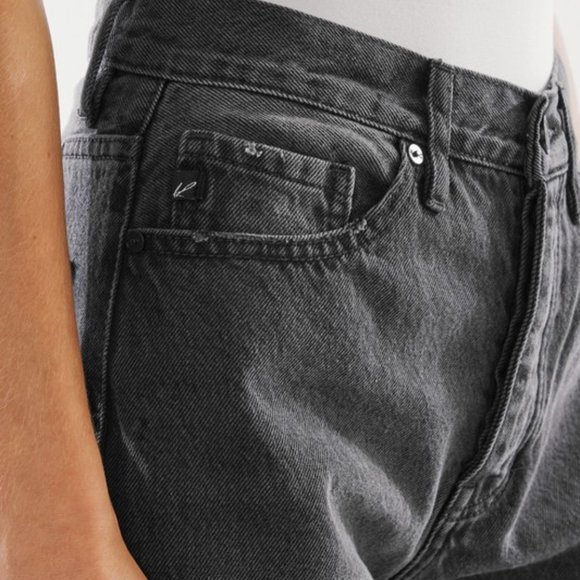 Vici Faded Black High Rise 90s Style Flare Wide Leg Jeans Distressed - Picture 5 of 10